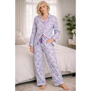 Dawson & Hellmann Pot Toile Pijamas Blue Lavender Womens XS